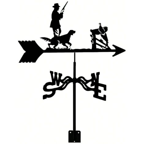 Girouette décorative d'extérieur Hunter pour cour, idéale pour les fermes, les jardins, les terrasses, les cours et les toits