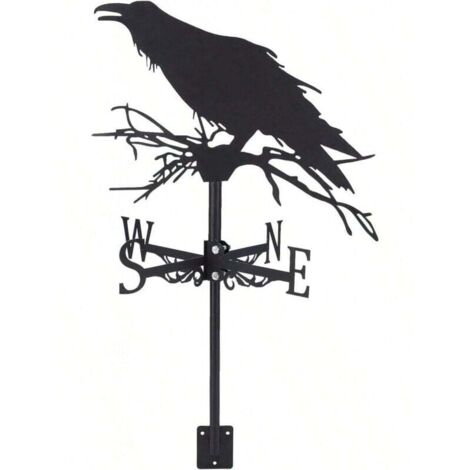 Girouette décorative extérieure en métal avec indicateur de toit, idéale pour décorer les toits et clôtures de jardin et de campagne.