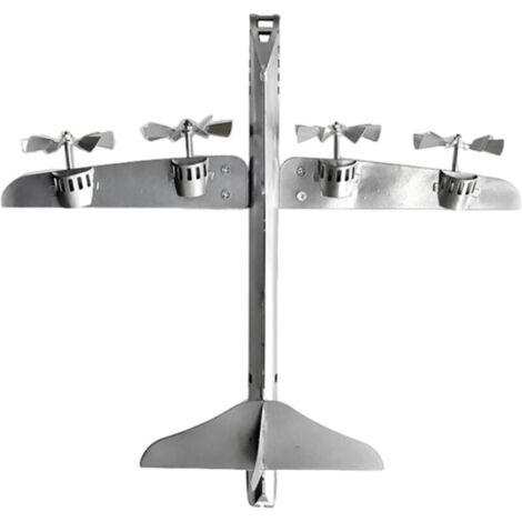 Girouette d’extérieur en métal en forme d’avion – Décoration rotative pour jardin, terrasse ou intérieur, idéale pour les amateurs d’aviation et de décoration extérieure