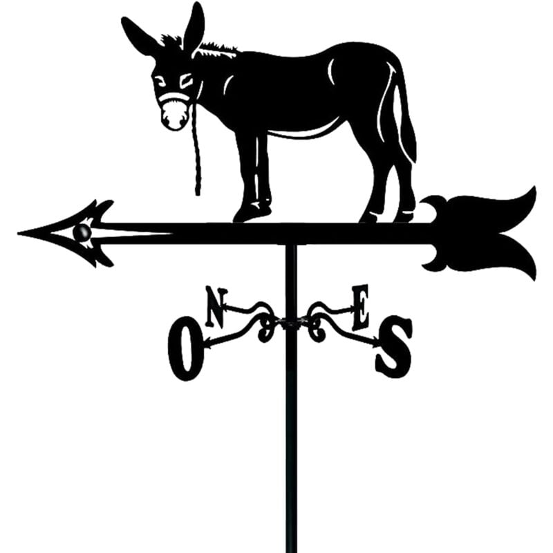 Girouette en Fer pour décoration de Jardin Fairy Bigfoot Donkey, girouette Vintage pour indicateur de Direction