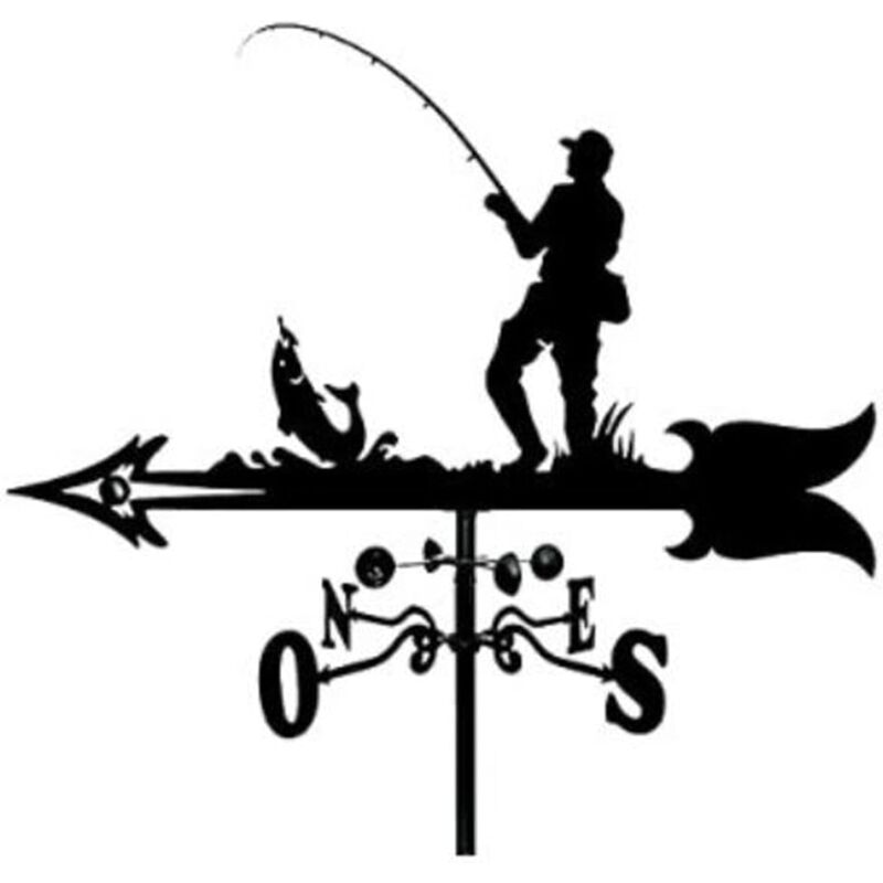 Girouette en métal, girouette de Jardin, Outil de Mesure Professionnel, Support de Toit de Jardin, Utilisation Facile