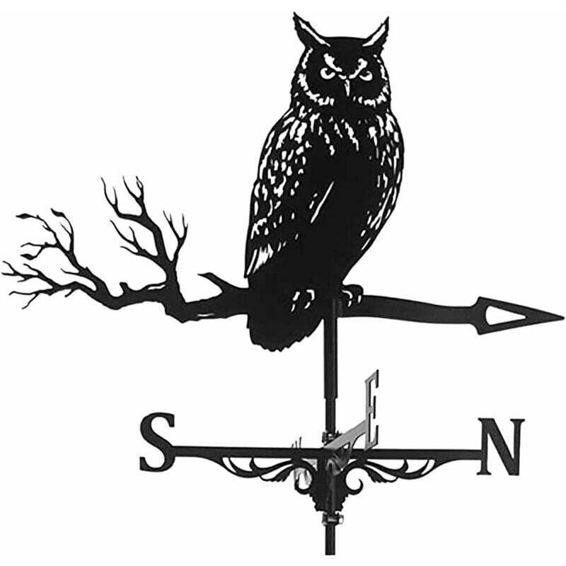 Girouette, girouette en métal, girouette décorative, girouette rétro, décoration de jardin, décoration de jardin, décoration de jardin. chouette