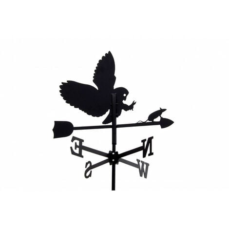Girouette hibou en fer forgé petit modèle