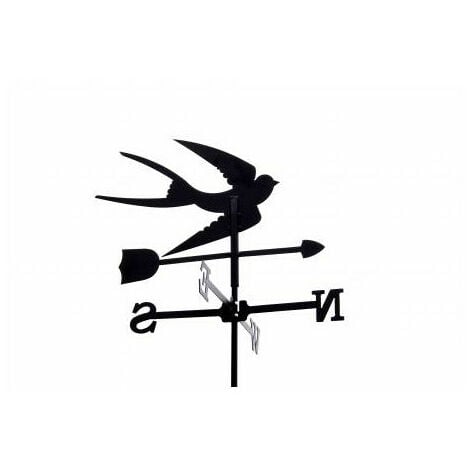 Girouette hirondelle en fer forgé petit modèle