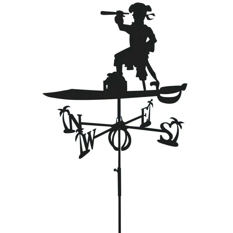 Girouette Pirate en fer forgé Grand modèle