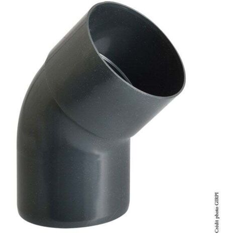 GIRPI Coude 45° à coller pvc ardoise GIRPI, Dév.16 cm Diam.50 mm