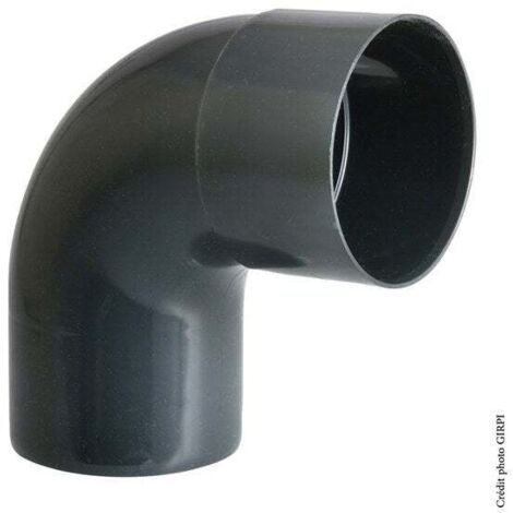GIRPI Coude 87.3° à coller pvc ardoise GIRPI, Dév.16 cm Diam.50 mm