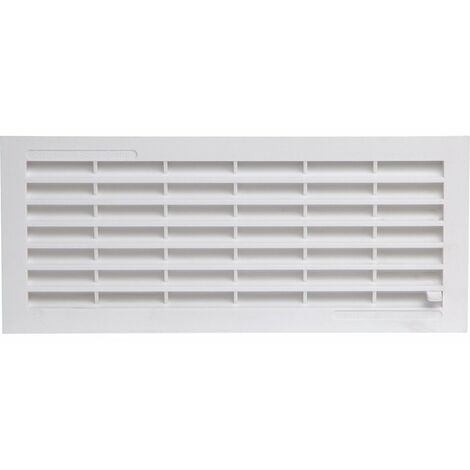 Girpi – Grille de ventilation PVC rectangulaire 108x254mm – Moustiquaire intégrée – Passage d'air 84mm – Installation facile dans espaces standards - H100FMAM