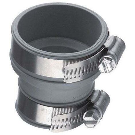 Girpi – Manchon PVC à compression femelle/femelle D40/32 – Raccordement facile pour tuyaux désaxés – Conception souple pour espaces confinés