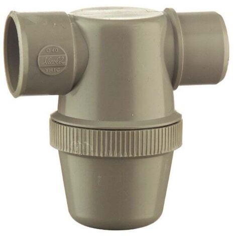GIRPI Siphon de parcours en pvc à coller, mâle / femelle, D.40