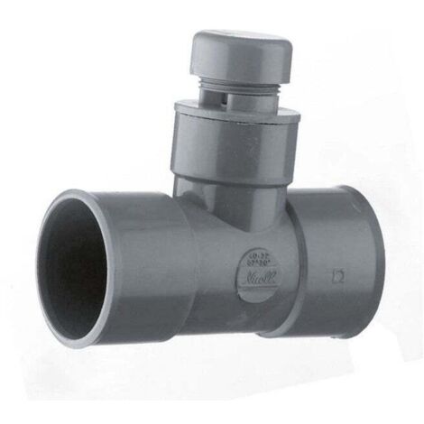 Girpi – Té antivide PVC à coller femelle/femelle D.32 – Évacuation eaux usées – Réduit bruit et odeurs – Installation facile
