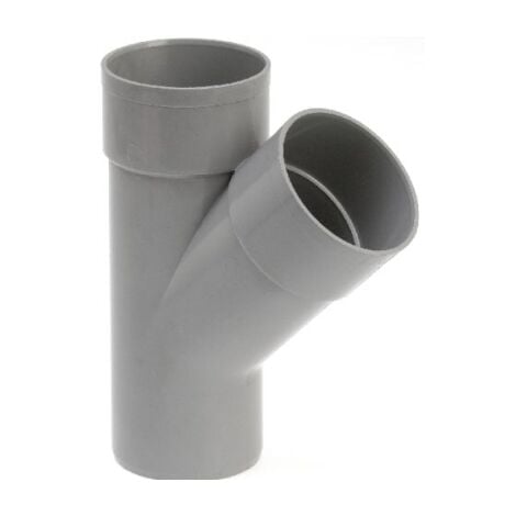 Girpi - Té culotte mâle femelle PVC gris Ø200mm 45° - XCS200