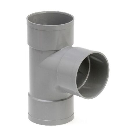Girpi - Té femelle femelle PVC gris Ø140mm 87°30 - XTS7FF