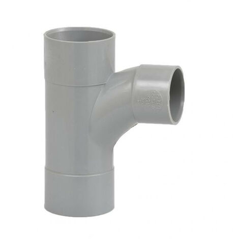 Girpi - Té pied de biche femelle femelle PVC gris Ø50/32mm 87°30 - PB535FF