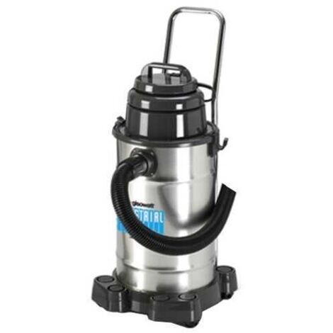 Gisowatt INDUSTRIAL 30 wetanddry Aspiratutto con Carrello, 30lt, Inox
