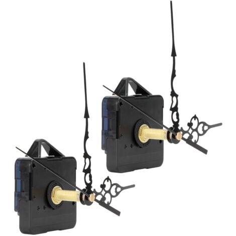 TONYSA Gistuch 2 Mecanisme Horloge Murale, Silencieux Mécanisme Horloge Pile, Mouvement d'Horloge Quartz, pour Remplacement et Rechange Bricolage d’Horloge