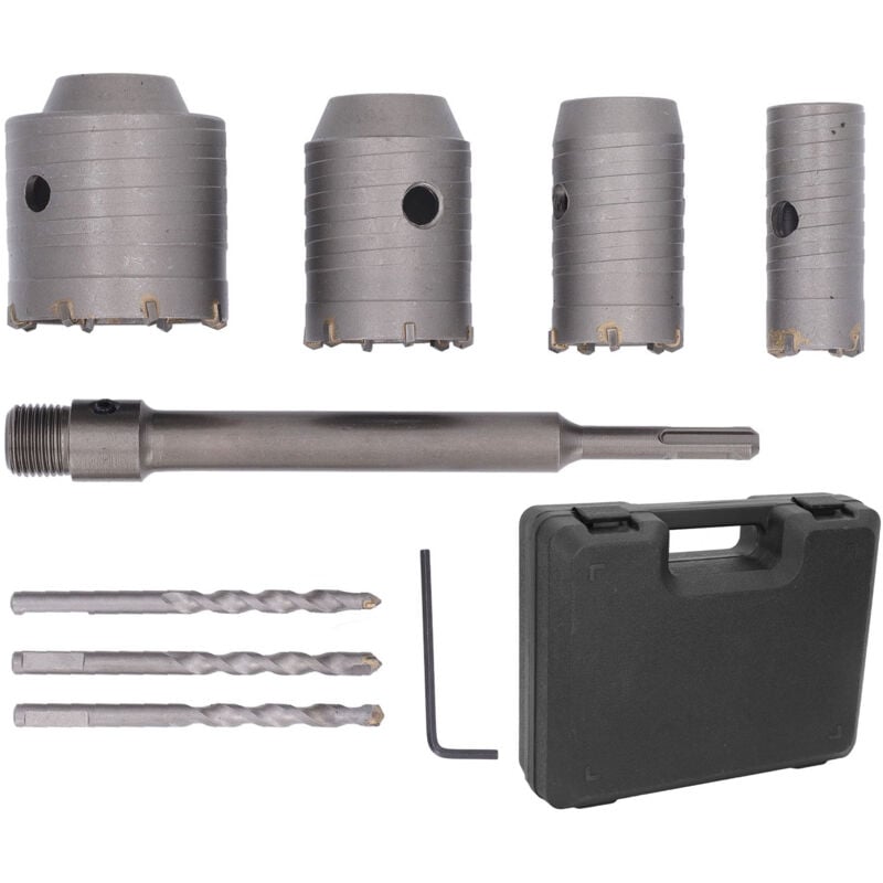 Gistuch - 30-65mm Scie Cloche à Béton Poignée Ronde sds Plus Shank, Foret de mur de pierre de ciment de coupeur de trou de mur pour le climatiseur