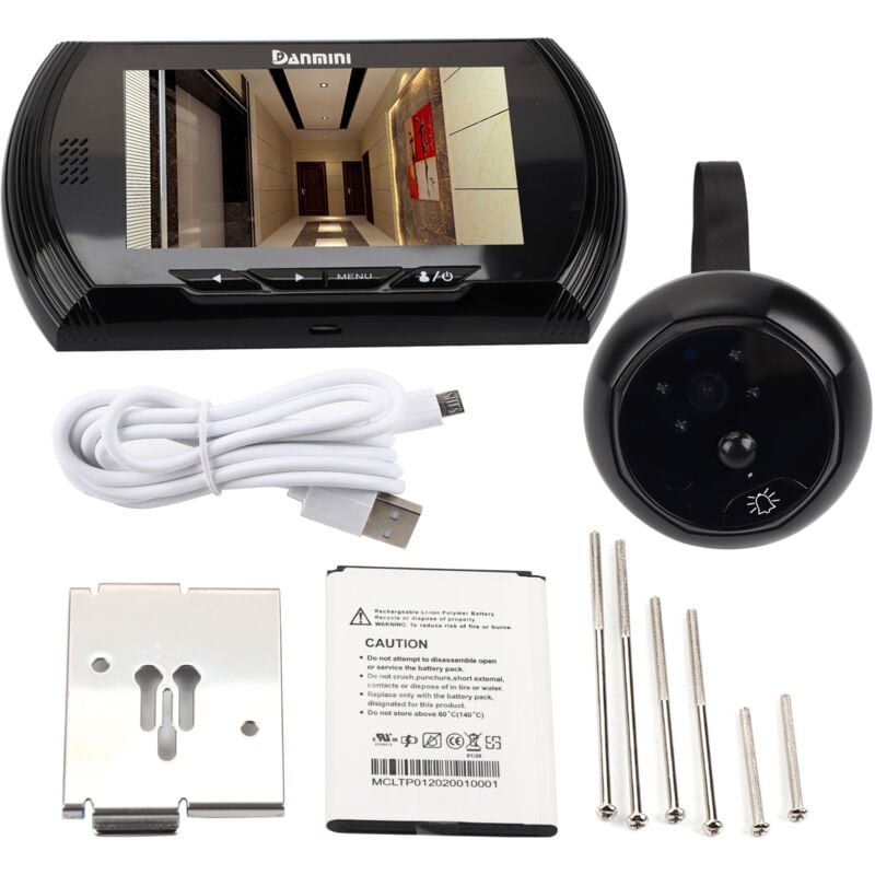 Gistuch - tonysa 4,3 pouces Judas Numérique Espion Porte tft lcd écran numérique Peephole Viewer de porte Caméra Sonnette avec vision nocturne Grand