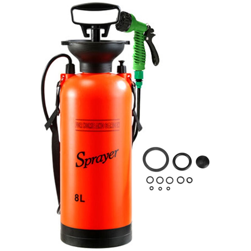 Gistuch - 8L Pulvérisateur de Jardin, Pulvérisateur à Pression avec Buse Réglable Pulvérisateur à Pompe avec Bandoulière Réglable, Arrosage Efficace
