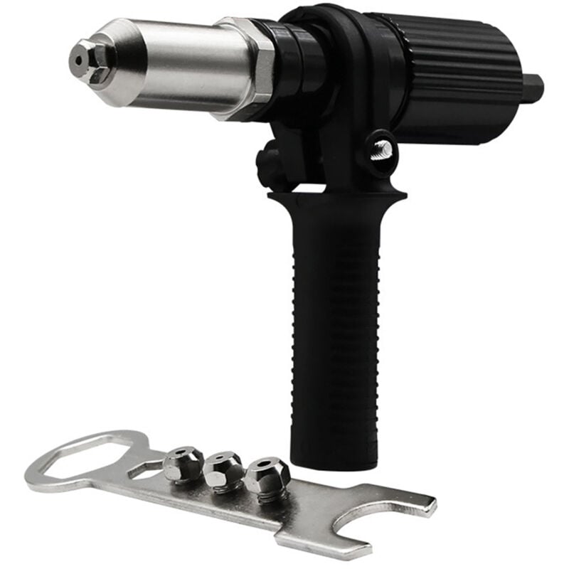 Gistuch - Adaptateur Riveteuse, Kit d'adaptateur de Pistolet à Riveter pour Perceuse électrique sans Fil, Pistolet à Riveter électrique Rivetage Outil