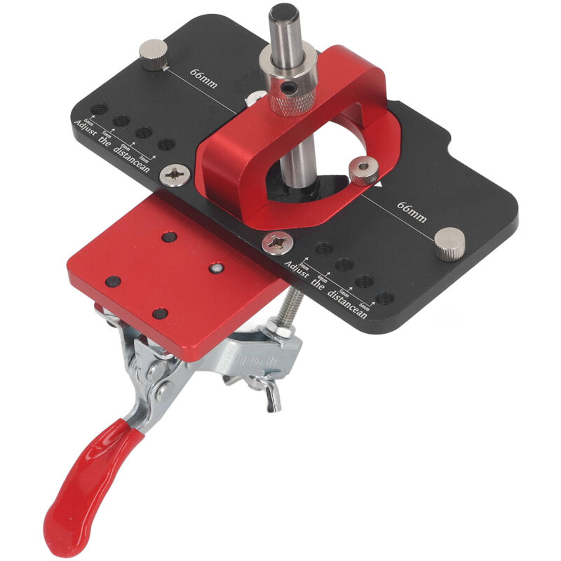 Tonysa Alliage aluminium 35m charnière trou d'alésage guide de percage charnière gabarit avec pince pour installation porte armoire