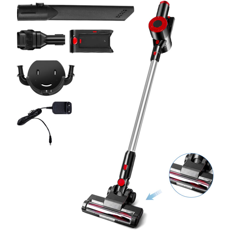 Gistuch - Aspirateur Balai sans Fil, 10KPA/150W Aspirateur Balai avec 40-60Min d'Utilisation & Batterie Amovible , Aspirateur sans Fil Puissant pour