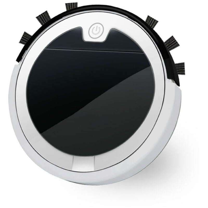 Gistuch - Aspirateur Robot, 1000Pa Robot Aspirateur Laveur , Silencieux 55dB, Idéal pour Poils d'Animaux, Sols Durs, Tapis à Poils Ras-Blanc