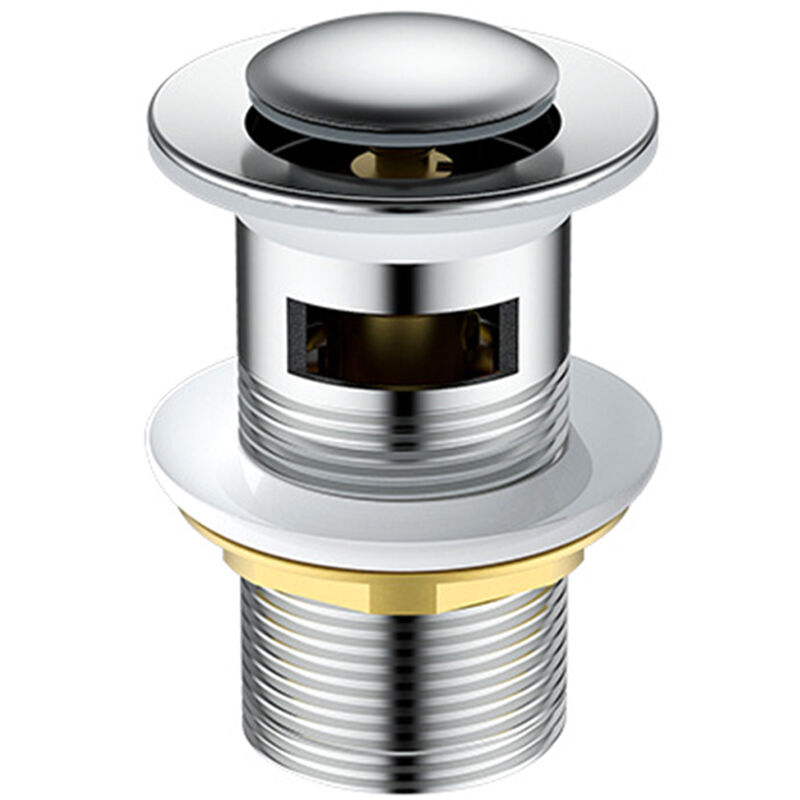 Gistuch - Bonde de vidange universelle pour lavabo avec trop-plein, bonde d'écoulement pour lavabo et lavabo, bonde pop-up en laiton bouchon