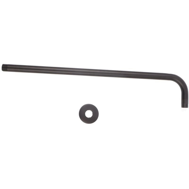 Gistuch - Bras de douche en acier inoxydable, tuyau d'extension de pomme de douche, accessoires de matériel de douche de salle de bains, noir 52cm