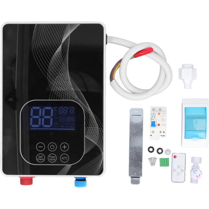 Gistuch - Chauffe eau electrique 6000W chauffe-eau instantane Auto-modulant 55 °c IPX4 etanche chauffe eau Instantane pour cuisine