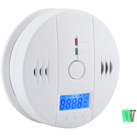 Gistuch Détecteur de Monoxyde de Carbone avec affichage LED / capteur Électronique, Détecteur d'alarme de monoxyde de carbone