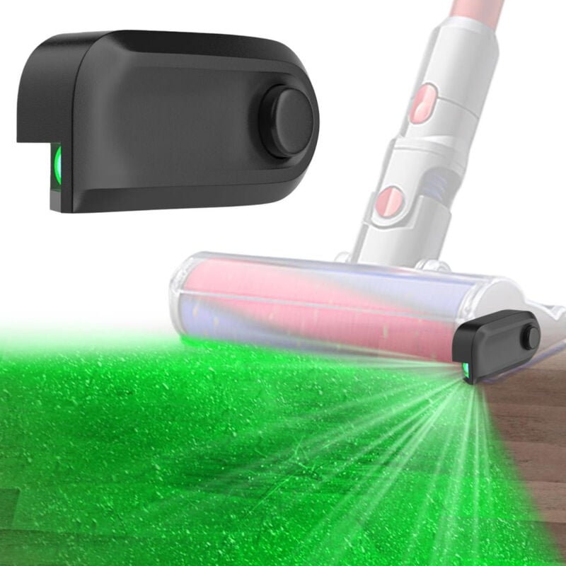 Gistuch Détecteur de Poussière Lumière LED pour Aspirateur Fixation en Plastique Gris pour Accessoires de Tête D'Aspirateur-A