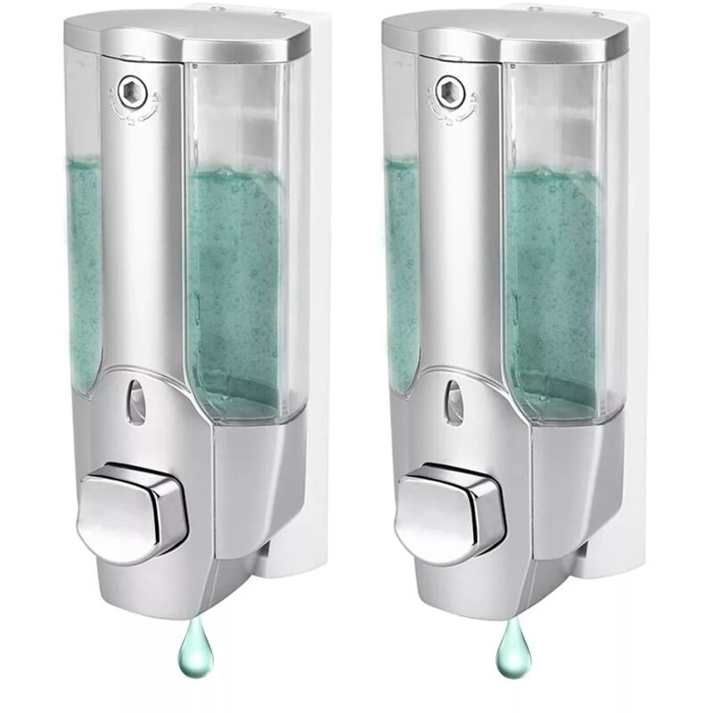 Double 350ML Distributeur de Savon Liquide Mural Salle De Bains Douche Gel Shampooing Lotion Livraison Conteneur Bouteille - Gistuch