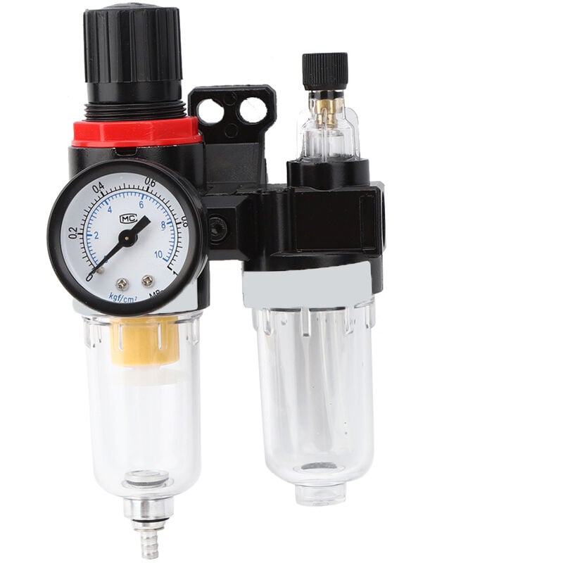 Gistuch - Filtre Régulateur pour Air Comprimé 1/4' Pression Piège à Humidité Huile Eau Lubrificateur Séparateur Réducteur Compresseur pneumatiques