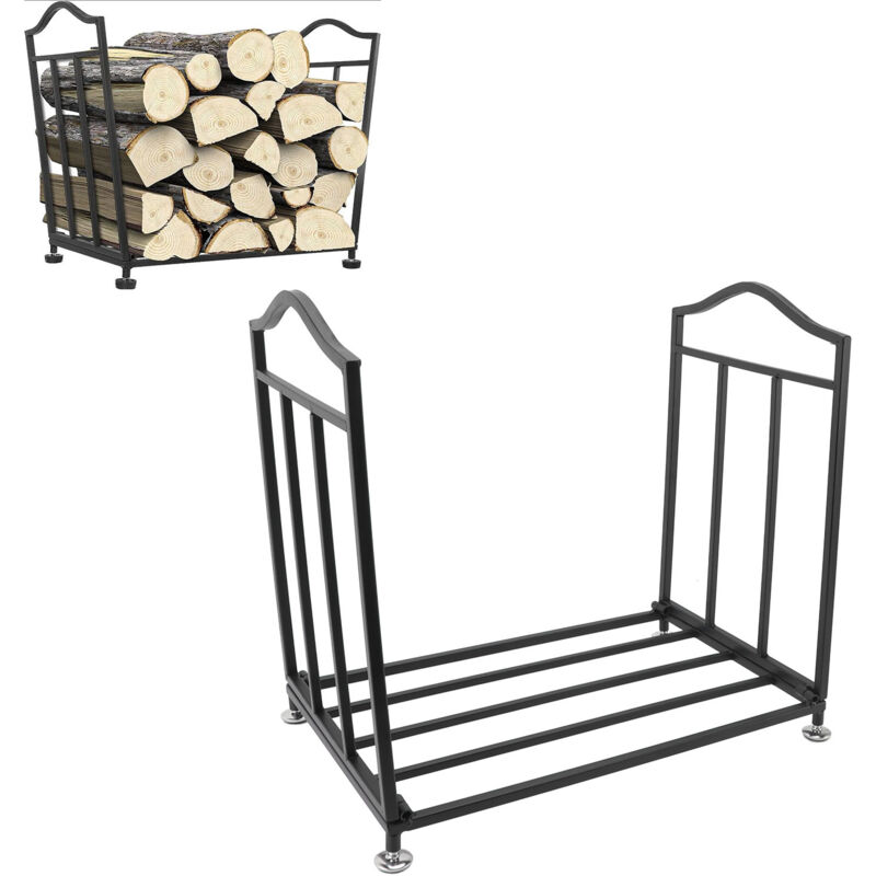 Gistuch - Firewood Log Rack, Iron Wood Lumber Storage Holder for Fireplace, Heavy Duty Log Storage Bin for Firepit Stove Accessories
