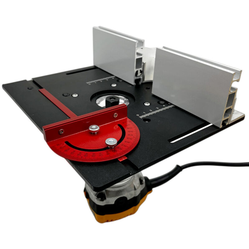 Tonysa Kit d'accessoires pour table de fraisage - Table de routeur avec jauge à onglet, dispositif de fraisage plan,table de travail du bois