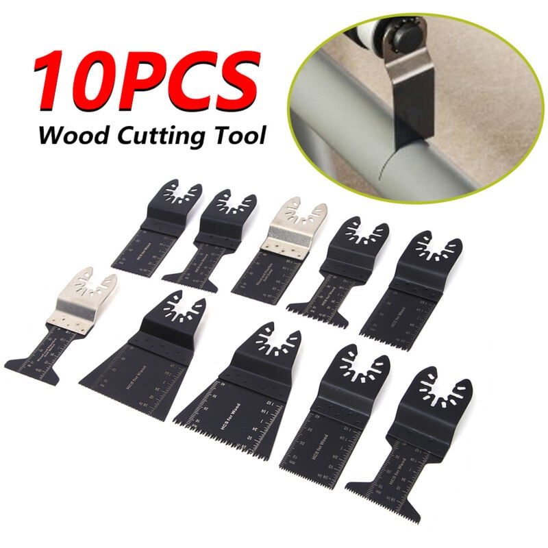 Gistuch - Lame de scie combinée a Mélanger les lames à dégagement rapide Accessoires pour outil oscillant multi-outils (lot de 10)