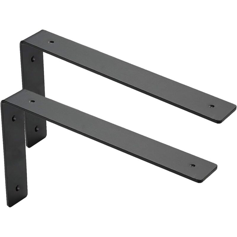 Gistuch Lot de 2 Equerre Etagere Murale, Supports Pour étagères Lourdes Industrielles, Equerre Charge Lourde, Supports en L, 3 mm d'épaisseur avec