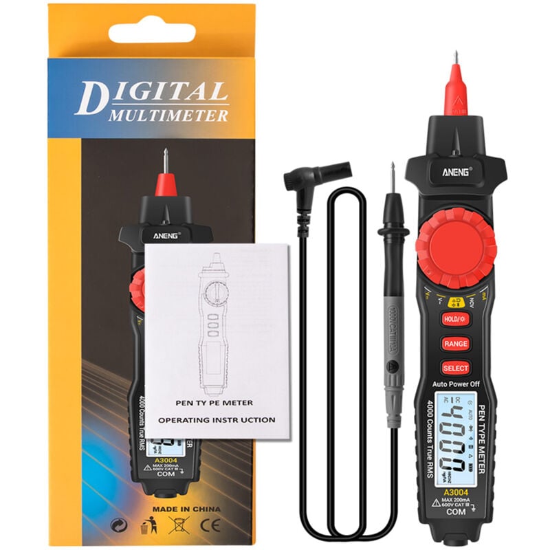 Gistuch - Multimètre stylo A3004 noir trms sans pile