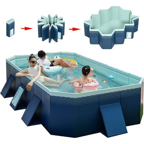 Gistuch Piscine gonflable 160 x 120 x 47 cm Piscines Gonflables Rectangulaire, Piscine Enfant Adulte Familiale pour Jardin, Extérieur, Balcon fête d'été