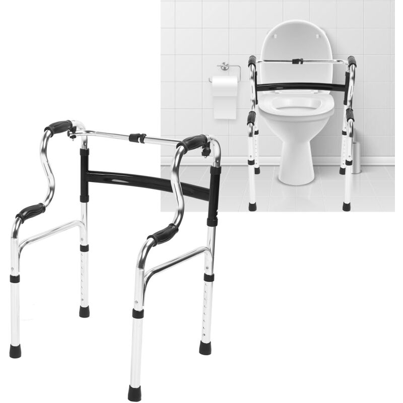 Gistuch - Pliable Cadres de Marche et Déambulateurs , Hauteur Réglable Cadre de Marche en Alliage d'aluminium, Léger Déambulateur pour Personne