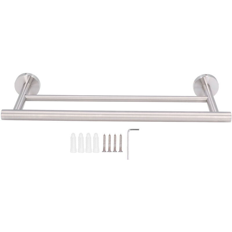 Gistuch - Porte-serviettes Double en acier inoxydable, porte-serviettes de Style moderne, pour salle de bain, chambre à coucher, cuisine