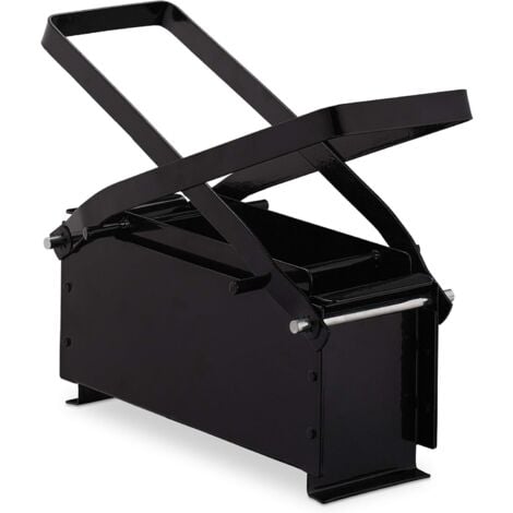 Gistuch Pressa per bricchette per carta in acciaio Compattatore manuale per riciclaggio della carta Macchina per bricchette e tronchi di carta per riscaldamento stufa a fuoco nera