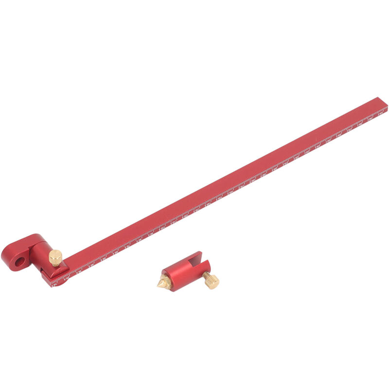 Gistuch - Règle de cercle pour le travail du bois, outil de dessin de cercle en alliage d'aluminium de 300mm, jauge de traçage pour charpentier