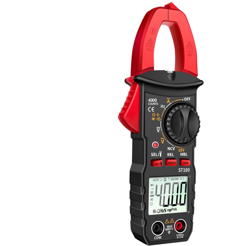 Gistuch - ST180 - Pince multimètre auto ac/dc avec ncv et protection anti-surchauve - Rouge