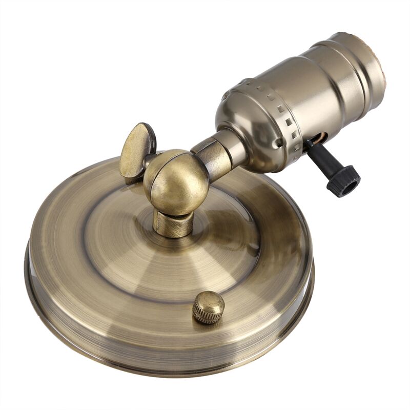 Support d'éclairage vintage E27 Lampe murale avec interrupteur pour une utilisation à domicile et une décoration 220 v bronze - Gistuch