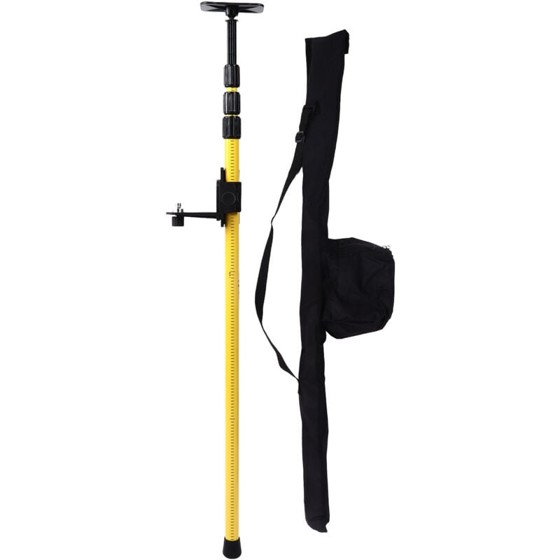 Gistuch Tige de support de niveleur en aluminium Support de tige télescopique pour plafond Support de niveleur de levage ajustable 2.8m