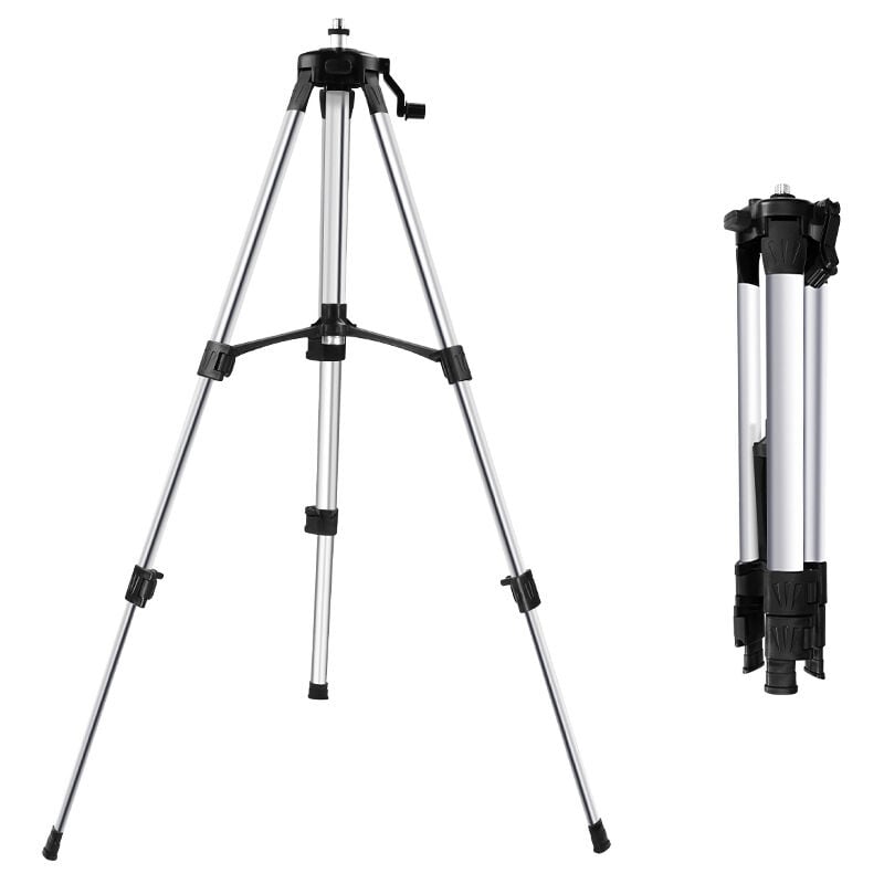 Image of Gistuch - Treppiede per livella laser Treppiede laser da 1,5 m, treppiede telescopico con livella a bolla e adattatore per treppiede aggiuntivo