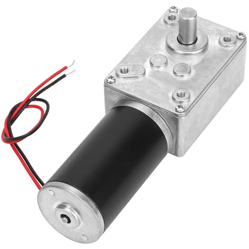 Vitesse réduite moteur de bote de vitesses électrique moteur à engrenage à vis sans fin réversible arbre 8mm 12V (12V,20RPM) - Gistuch