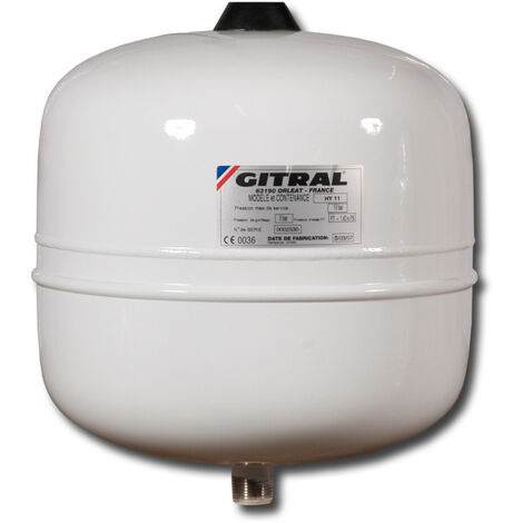 Gitral – Vase d'expansion sanitaire 12 litres – Fixe pour installations eau potable – Matériau époxy alimentaire – HY12